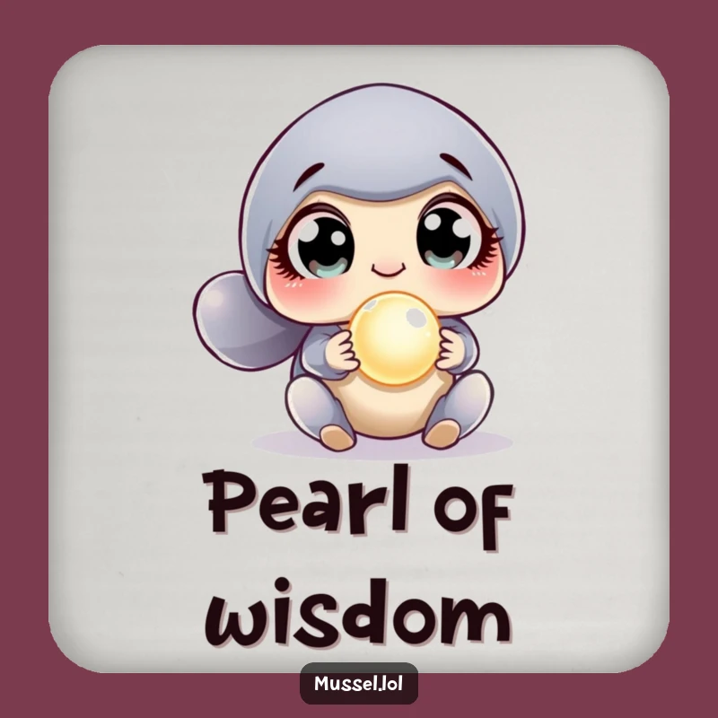 Funny Surprised Mussel Coasters: Protect Surfaces with Pearl Discovery Charm Gift