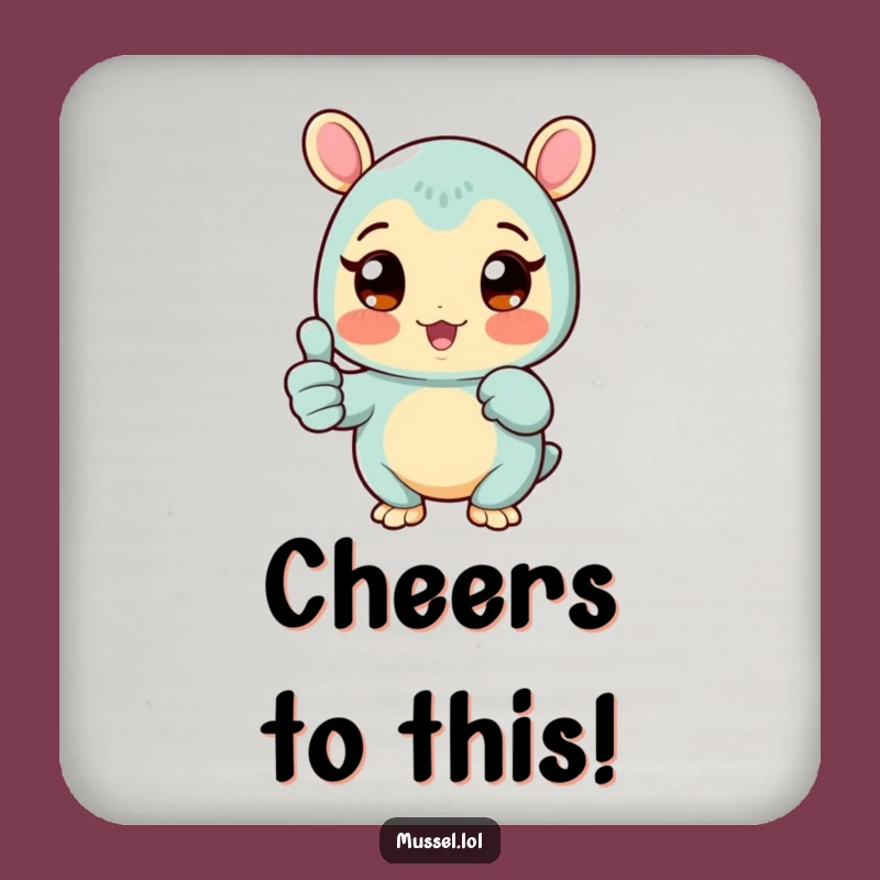 Funny Thumbs Up Mussel Coaster: Cheerful Protection for Surfaces!