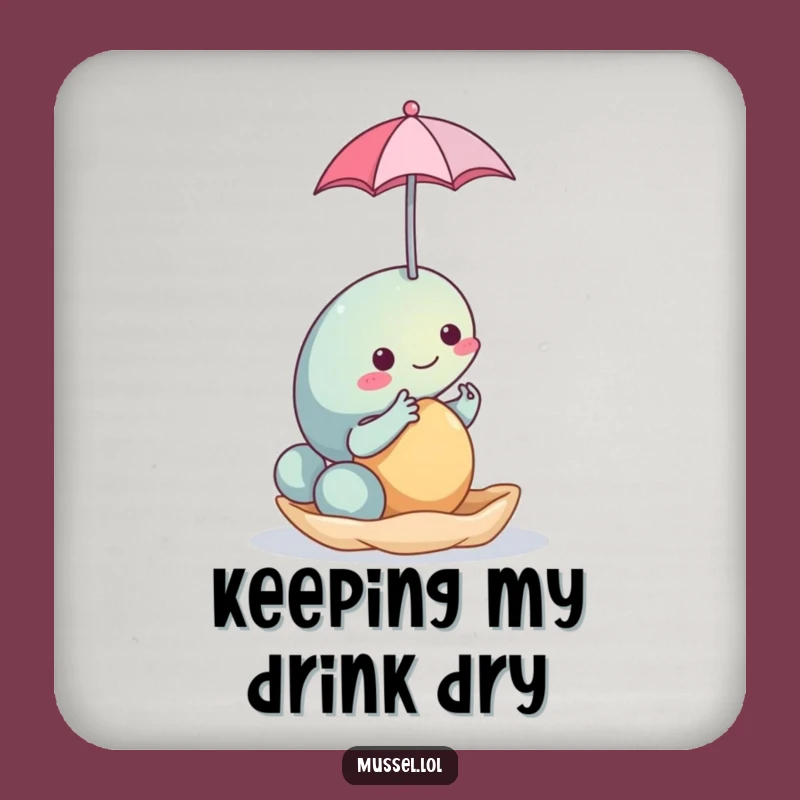 Funny Mussel Umbrella Coaster - Protect Surfaces with Humorous Style