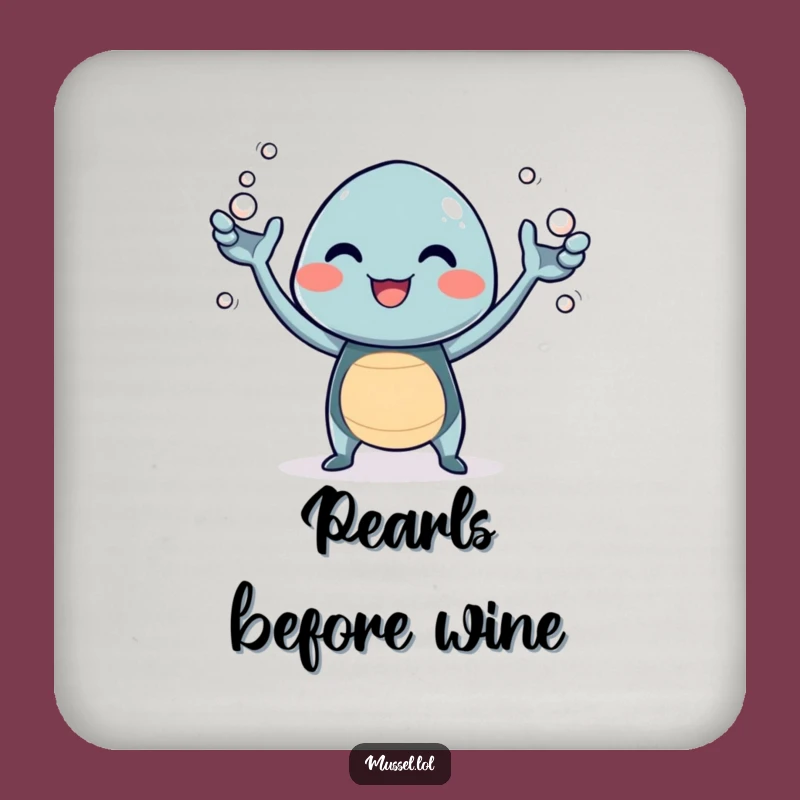 Funny Giggling Mussel Coaster: Protect Surfaces with Pearly Charm!