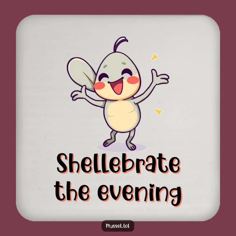 Funny Mussel Dance Coasters: Energetic Moves, Humorous Bar Accessory Gift