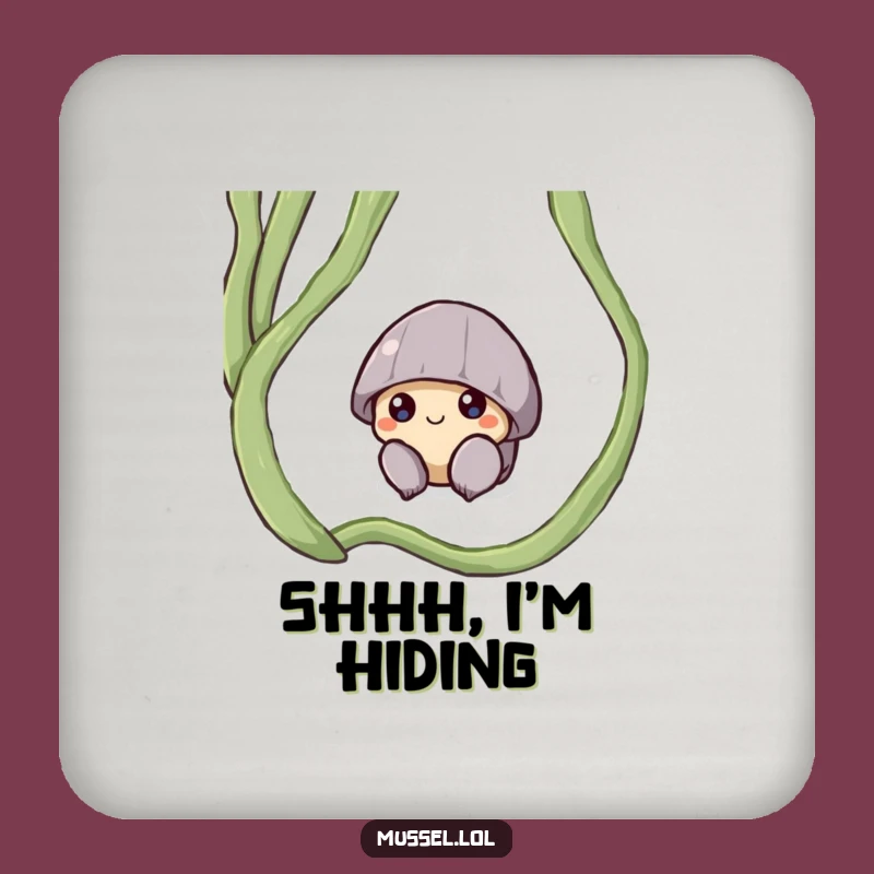 Funny Shy Mussel Coaster: Protect Surfaces with Undersea Charm!