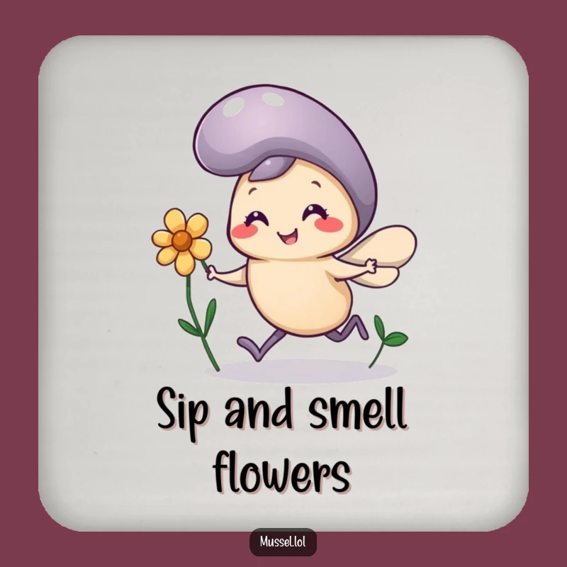 Funny Mussel Flower Coasters: Set of Tiny Legs Happy Protectors