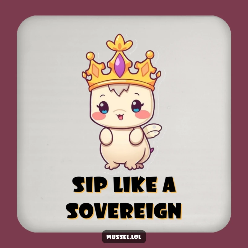 Funny Regal Mussel Coaster Set - Protect Surfaces with Royal Humor