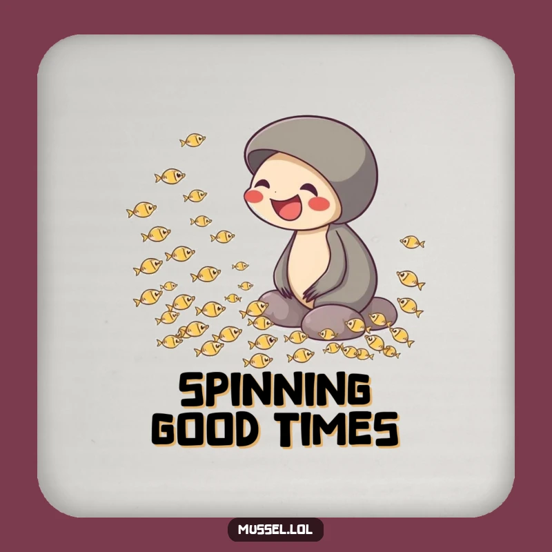 Funny Laughing Mussel Coaster - Protect Surfaces with Glee, Funny Gift