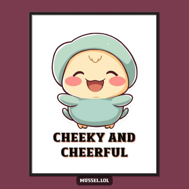 Funny Laughing Mussel Poster: Bring Joyful Giggles to Your Walls