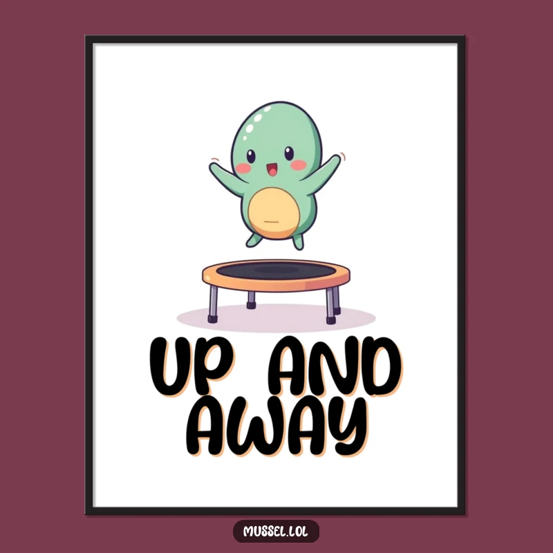 Funny Bouncing Mussel Poster: Bring Energetic Fun to Your Walls