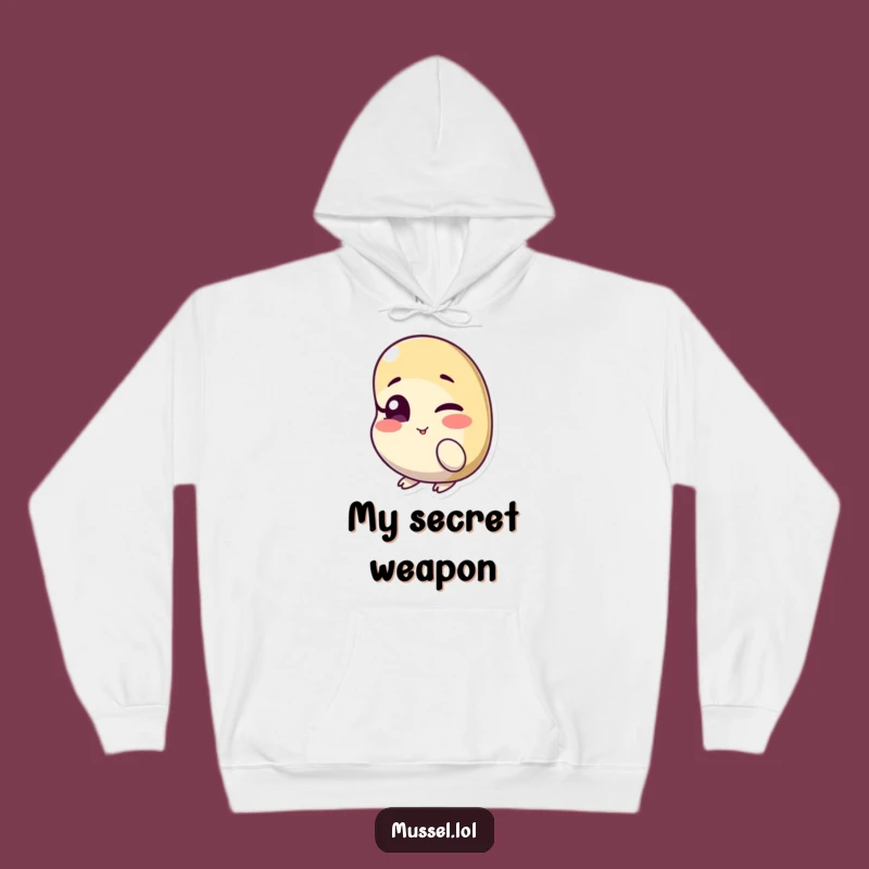 Cozy Funny Winking Mussel Hoodie: Cheeky Character, Playful Wink, Warm Gift