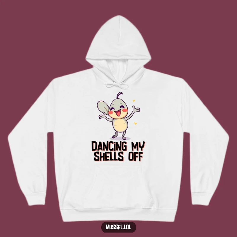 Funny Mussel Party Hoodie: Dancing Shells, Cozy Humorous Gift for All