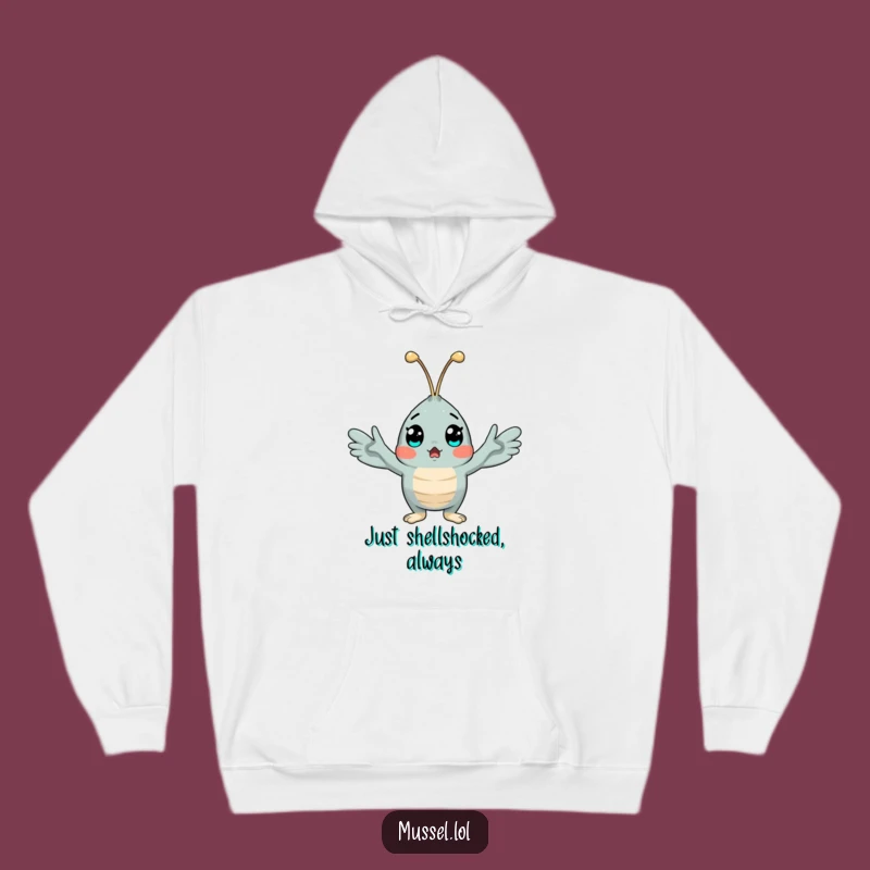 Funny Surprised Mussel Hoodie: Cozy Up with This Hilarious Shellfish Sweatshirt