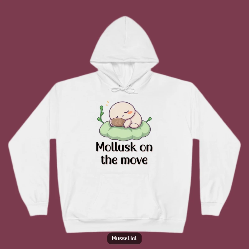 Funny Cozy Mussel Character Hoodie: Warm and Peaceful Sleepy Gift