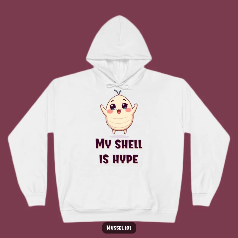 Funny Plump Mussel Cozy Hoodie: Warmth Meets High-Spirited Character Gift