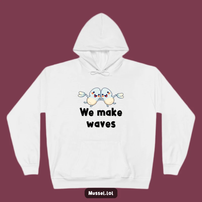 Funny Synchronized Swim Mussels Hoodie: Cozy & Hilarious Aquatic Duo Wear!