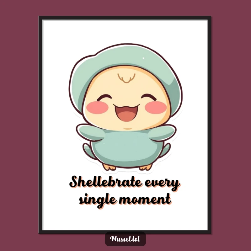 Funny Free Printable Mussel Wall Art: Laughing Cheeks Downloadable Decor!