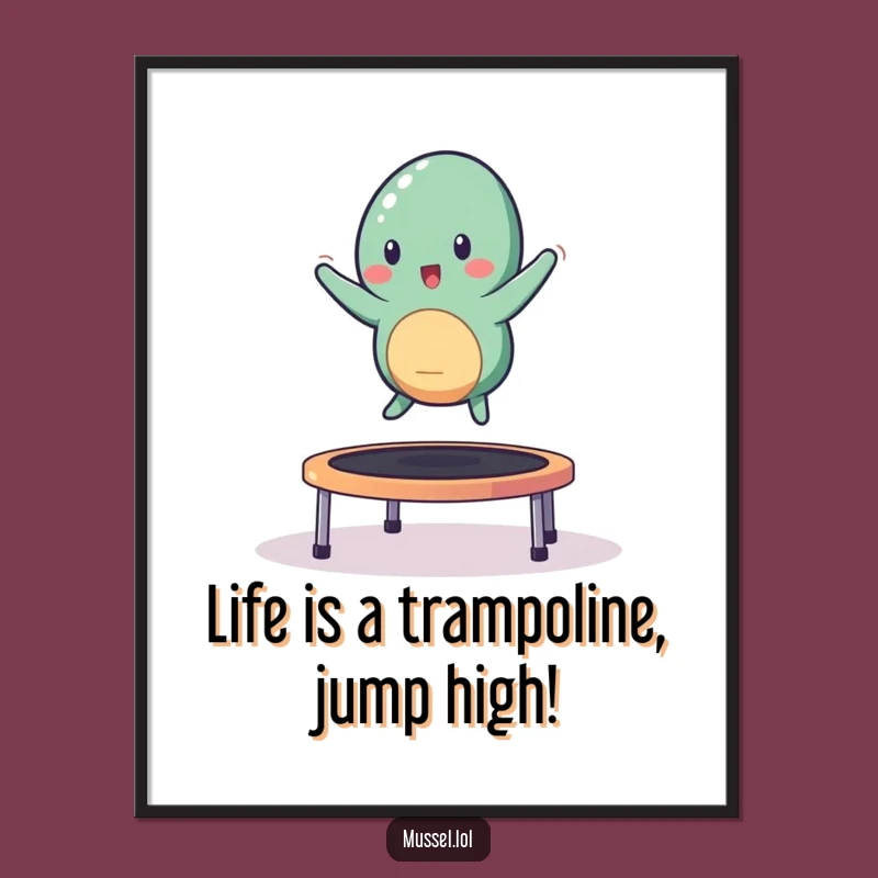 Funny Free Printable Mussel Wall Art: Bouncing Fun Downloadable Decor!