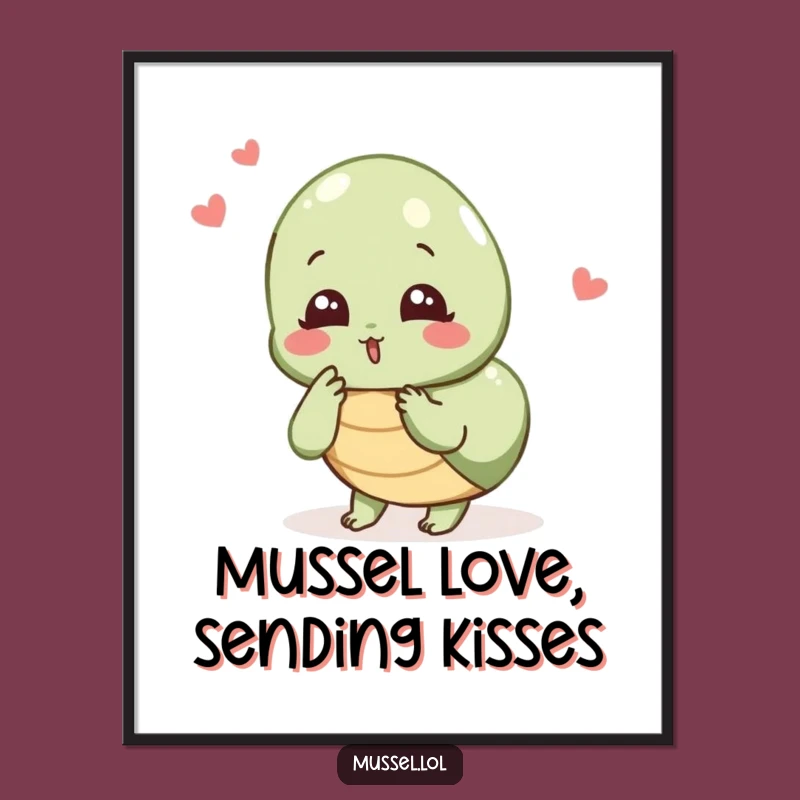 Free Printable Wall Art: Mussel Kisses, Charming Downloadable Decor