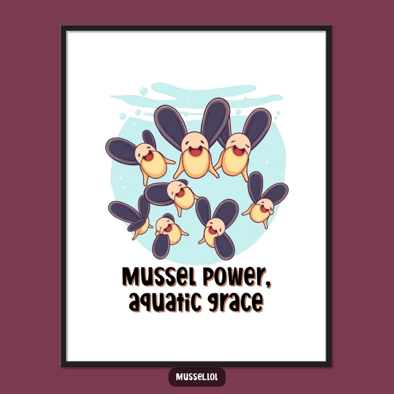 Free Printable Synchronized Mussels Wall Art - Funny Downloadable Decor!