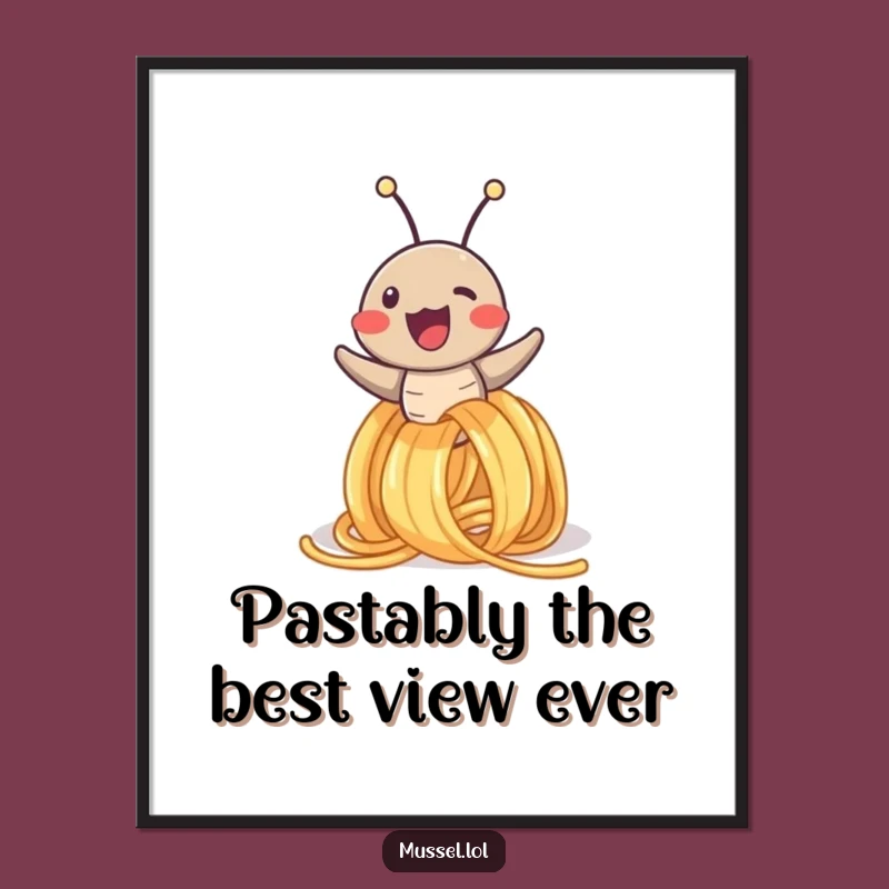 Free Printable Wall Art: Funny Mussel's Spaghetti Slide Adventure