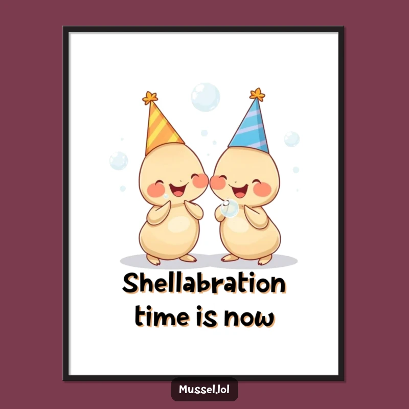 Funny Free Printable Wall Art: Giggling Mussels Party - Whimsical Decor Downloadable!