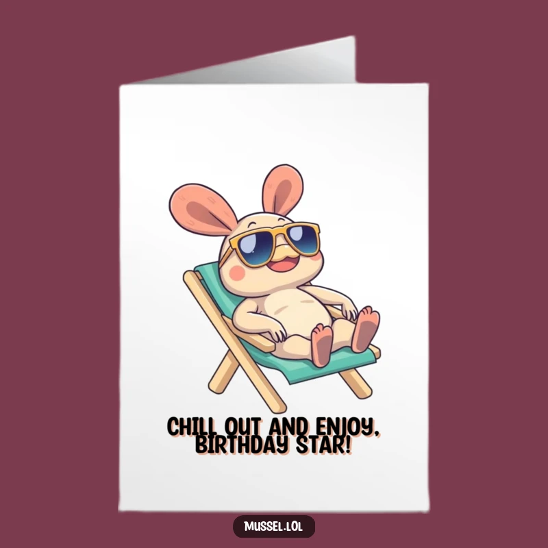 Chill Birthday Vibes! Free Printable Mussel Card - Downloadable Relaxed Greeting!