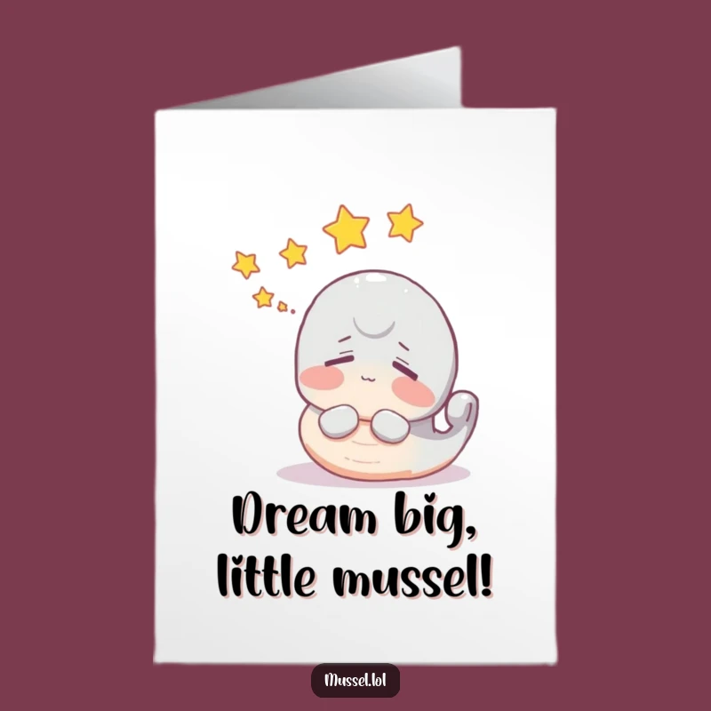 Free Printable Birthday Card: Dreamy Mussel Funny Starry Downloadable Gift