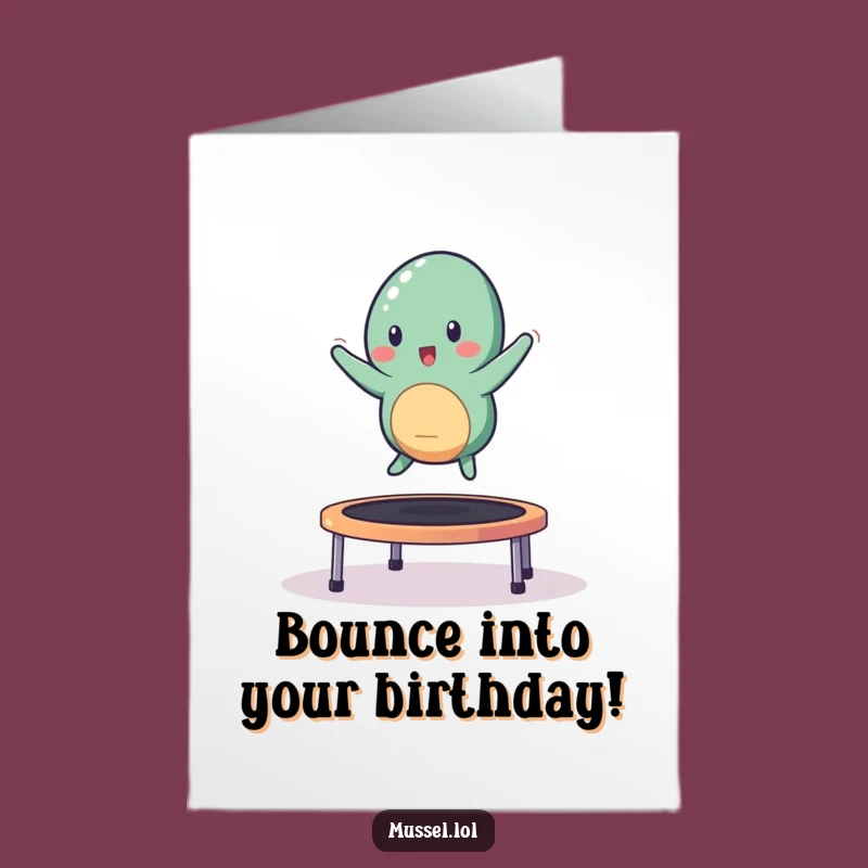 Free Printable Mussel Birthday Card: Bouncing Fun Downloadable Gift!