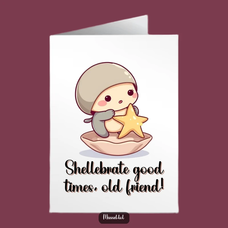 Funny Free Printable Birthday Card: Mussel's Balancing Act for a Hilarious Downloadable Gift