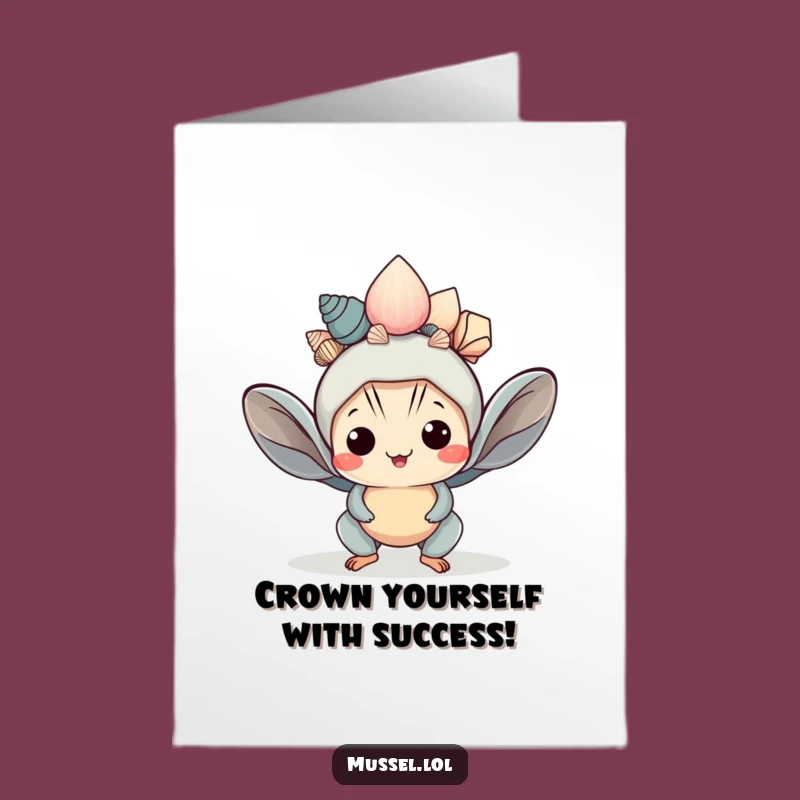 Free Printable Congrats Card: Mussel Royalty - Funny Downloadable Gift