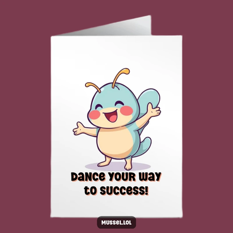 Free Printable Congrats Card: Shimmy Mussel rejoices! A celebratory, funny downloadable gift for wins.