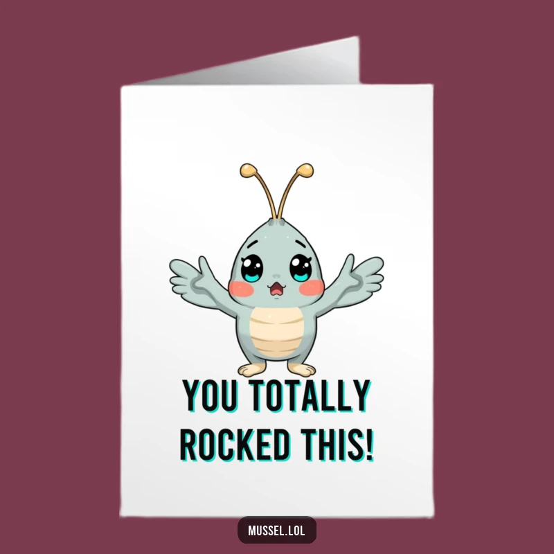 Free Printable Congrats Card: Shocked Mussel, Funny Downloadable Gift for Big News