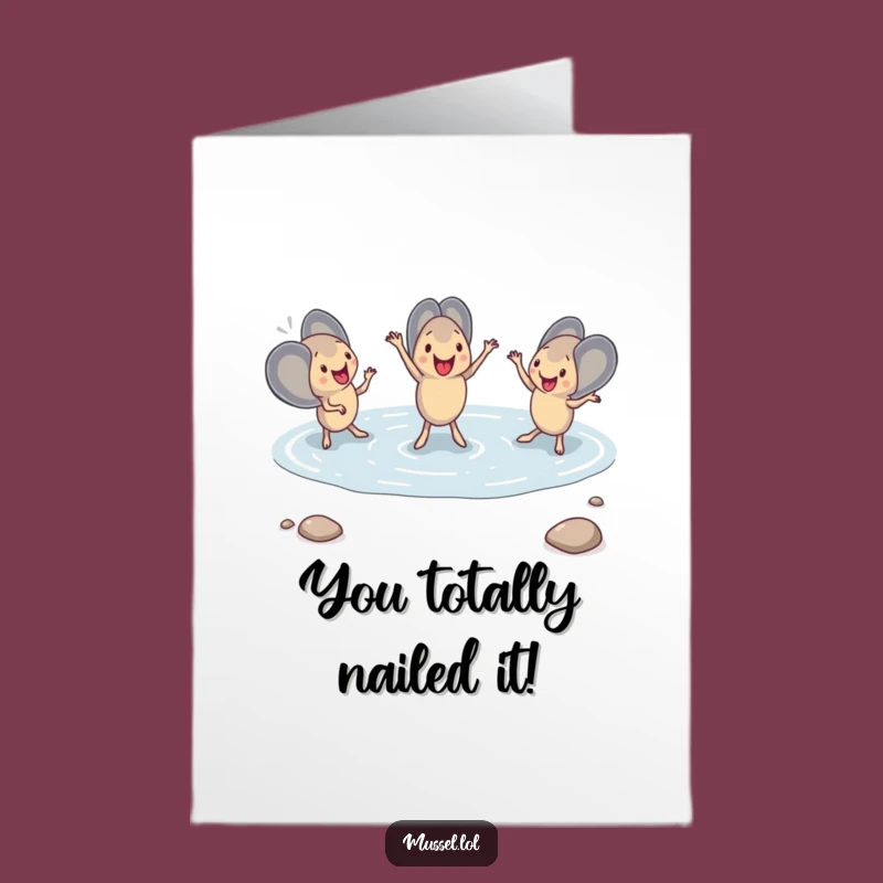 Free Printable Congrats Card: Mussels Synchronized Dance Celebration Downloadable Gift