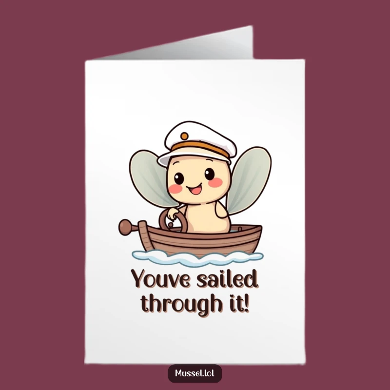 Free Printable Congrats Card: Mussel Sailor Funny Downloadable Gift