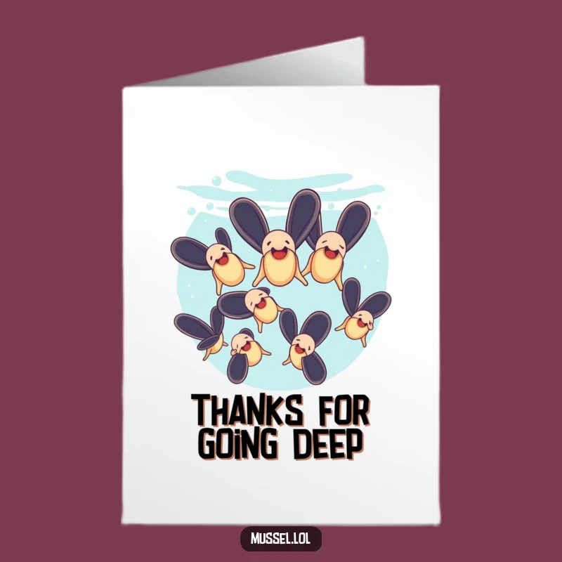 Free Printable Mussels Thank You Card - Funny Downloadable Gift!