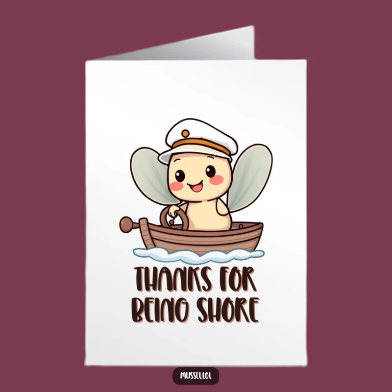 Free Printable Thank You Card: Mussel Sailor Funny Downloadable Gift