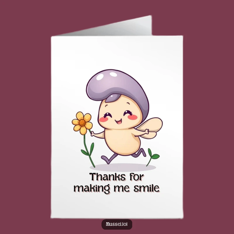 Free Printable Thank You Card: Tiny Legged Mussel for a Sweet Downloadable Gift