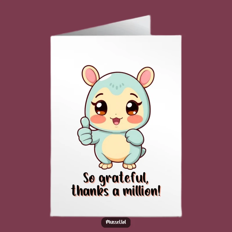 Thanks A-Lot! Free Printable Mussel Thumbs Up Card - Downloadable Appreciation!