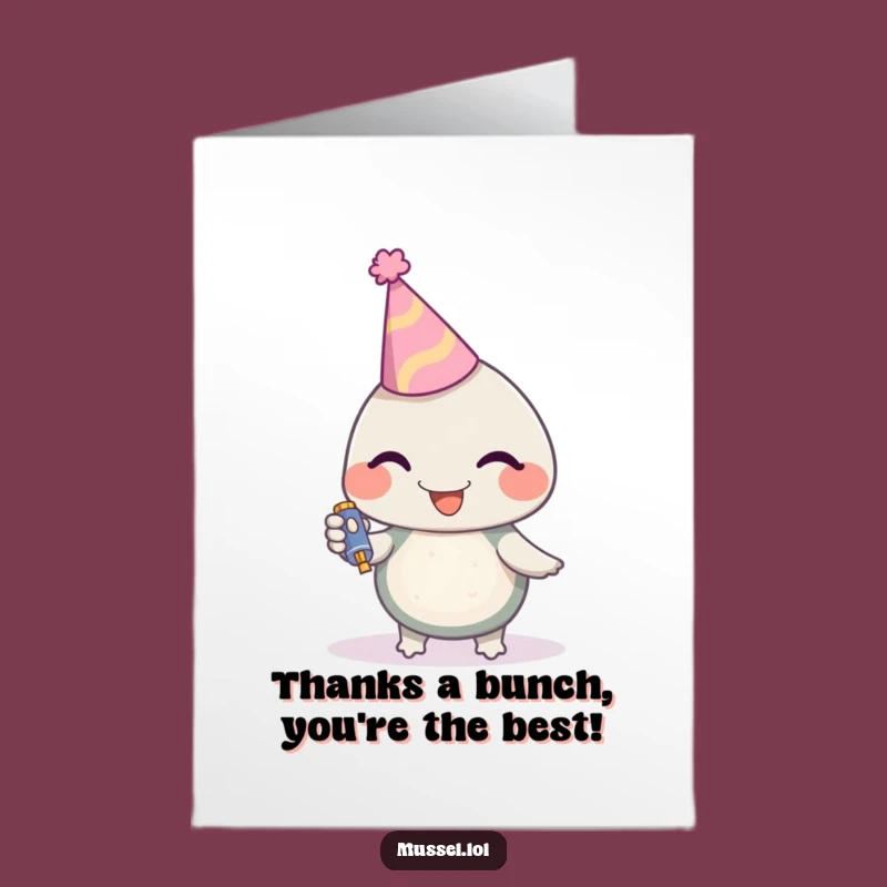 Shell Yeah, Thanks! Free Printable Mussel Thank You Card - Downloadable Gratitude!