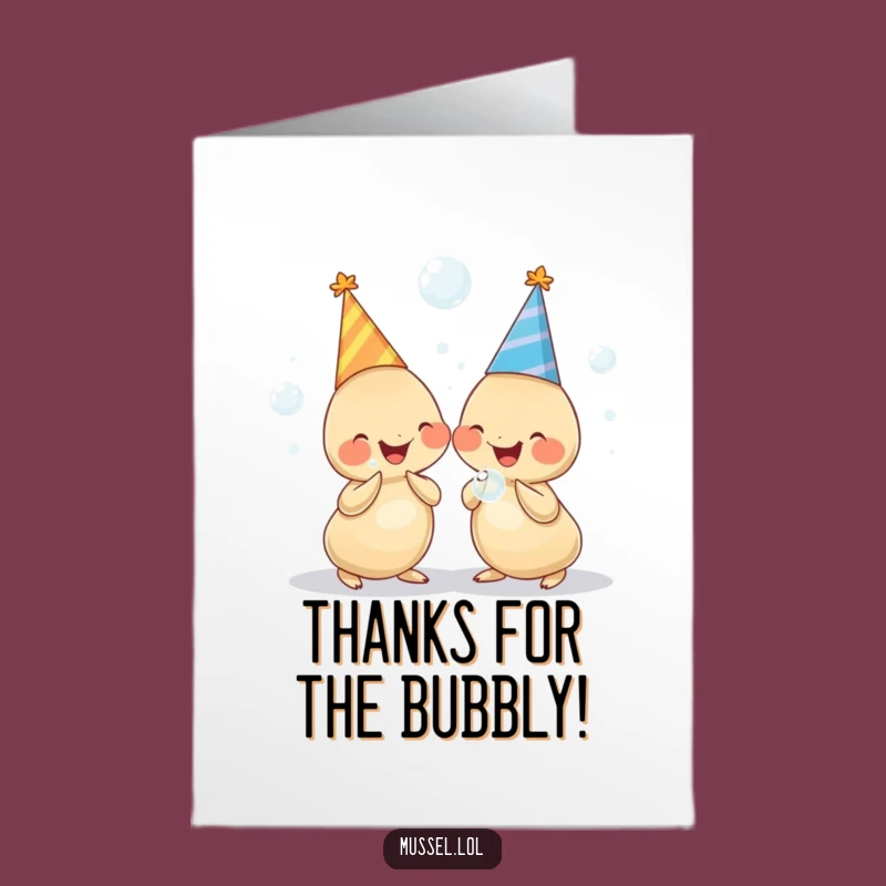 Funny Free Printable Thank You Card: Giggling Mussels Gratitude - Bubbly Downloadable Gift!