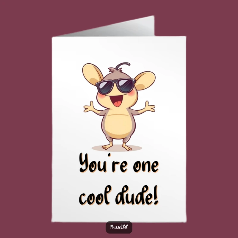 Free Printable Funny Mussel Thank You Card: Dancing Jig Downloadable Appreciation Gift