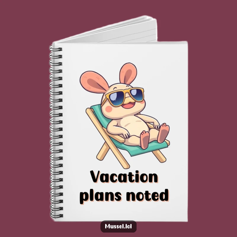 Funny Beach Mussel Notebook: Cool Sunglasses Journal for Relaxed Ideas!