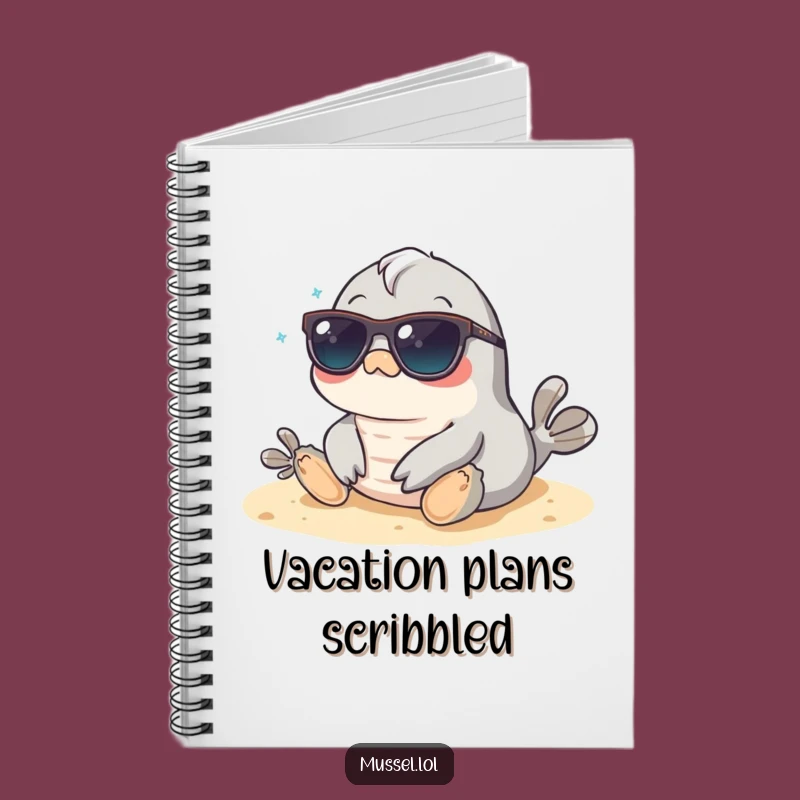 Funny Mussel Beach Sunglasses Notebook: Jot Down Your Sunny Thoughts