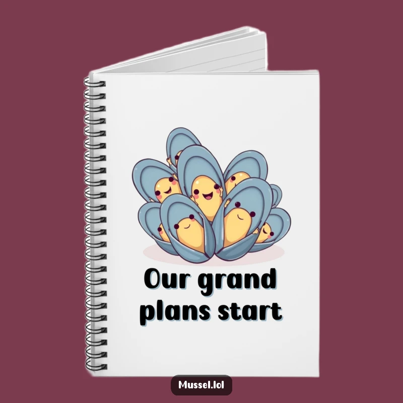 Funny Waving Mussels Notebook: Jot Down Happy Thoughts & Ideas Gift