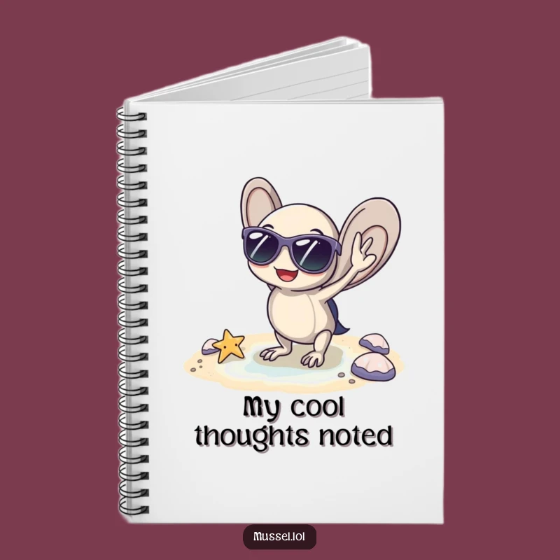 Funny Beach Mussel Notebook: Cool Character Journal, Perfect Funny Gift