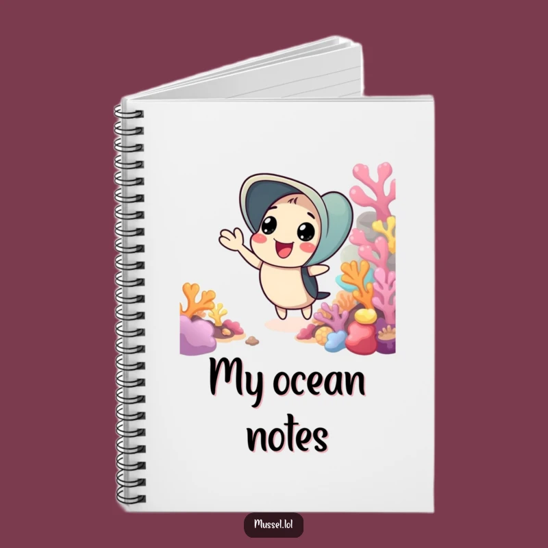 Funny Cheerful Mussel Notebook - Jot Down Happy Thoughts, Perfect Funny Gift