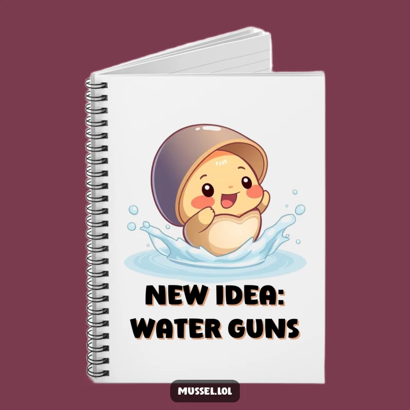 Funny Mussel Notebook: Playful Splashing Water Journal