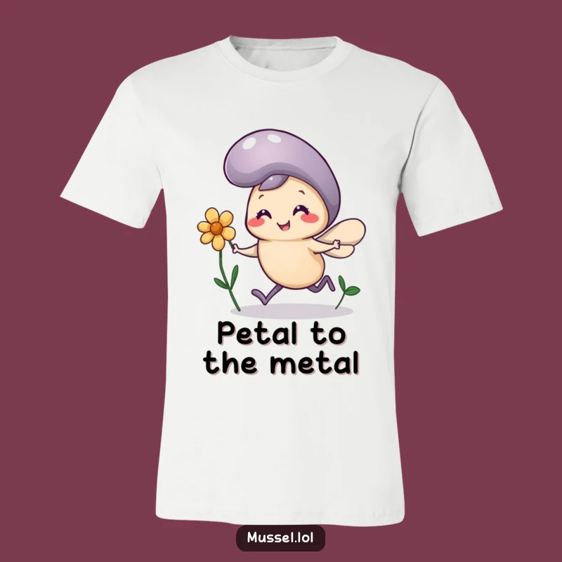 Funny Mussel Flower T-Shirt: Tiny Legs Happy Cartoon Tee