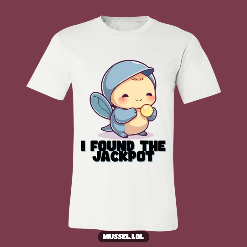 Funny Pearl Mussel T-Shirt: Treasured Find, Shiny Pearl, Elegant Humor Tee