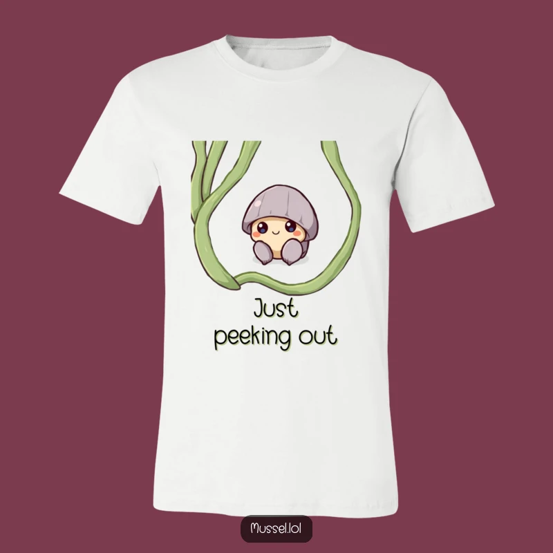 Funny Shy Mussel T-Shirt: Secretly Adorable Underwater Vibes!