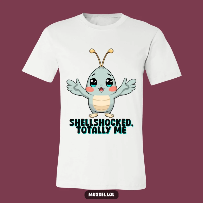 Funny Surprised Mussel T-Shirt: Express Your Shock with This Hilarious Shellfish Tee