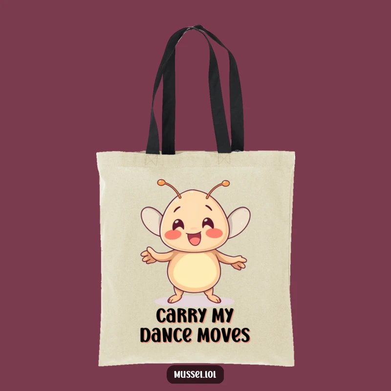 Funny Kawaii Mussel Dance Tote Bag A Hilarious Accessory for Movers